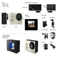 Generic 1080p Hd Sports Cam Outdoor Waterproof Action Wifi Camera 170 Degree Super Wide Angle Lens (Gold) N2