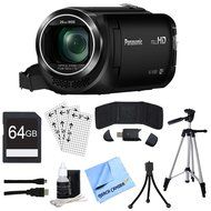 Panasonic HC-W580K Full HD Camcorder w/Wi-Fi, Built-in Multi Scene Twin Camera - Black w/Bundle Includes, 64GB... N4