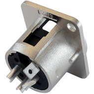 GLS Audio XLR Male Jack 3 Pin - Panel Mount Jacks D Series Size XLR-M - 20 PACK N3