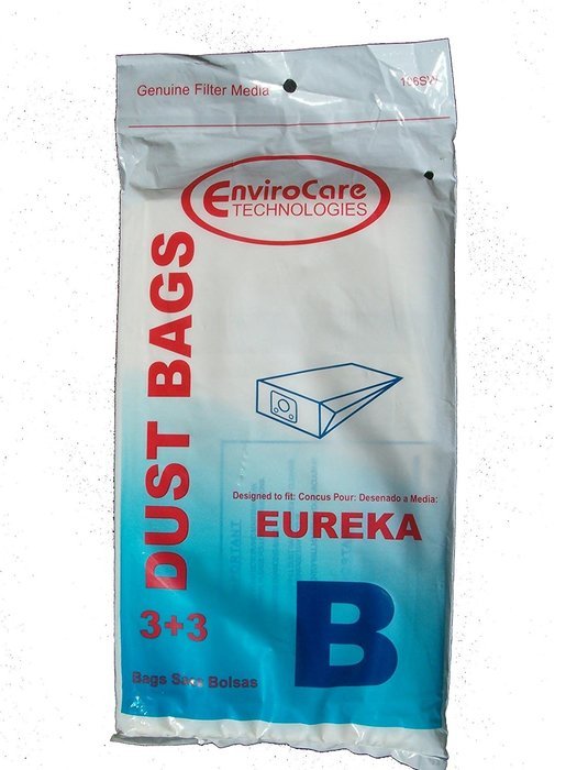3 Eureka B Allergy Canister Vacuum Bags 1700 3700, Powerteam Series Vacuum Cleaners, 52329, 52329A-6, 52329-12...