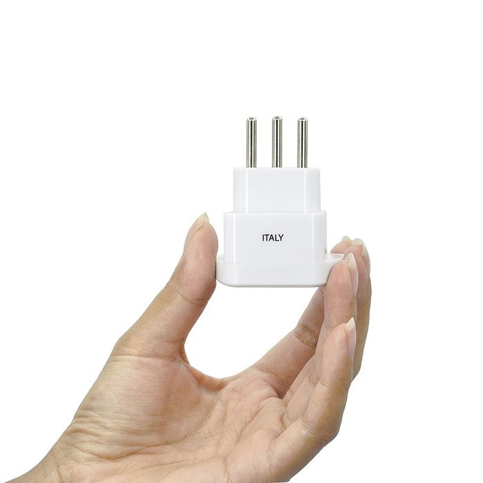 Bestten 3 Outlet Portable Travel Surge Protector with 2.4A Dual USB Charging Ports, 18in Cord, ETL Listed, White N41