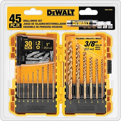 DeWalt Gold Ferrous Twist 45 PC DRILL / DRIVE SET by DEWALT