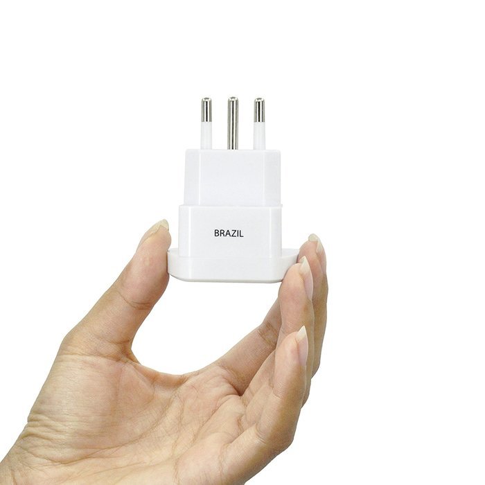 Bestten 3 Outlet Portable Travel Surge Protector with 2.4A Dual USB Charging Ports, 18in Cord, ETL Listed, White N51