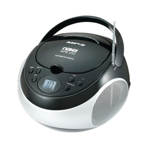 Naxa Npb252bk Portable Cd/Mp3 Player With Am/Fm Stereo (Black)