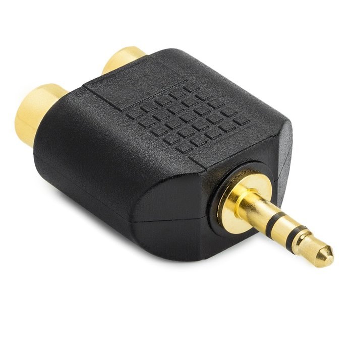 Aurum Cables 3-pack High Quality RCA AV Audio Y Splitter Plug Adapter 1 Male to 2 Female N9