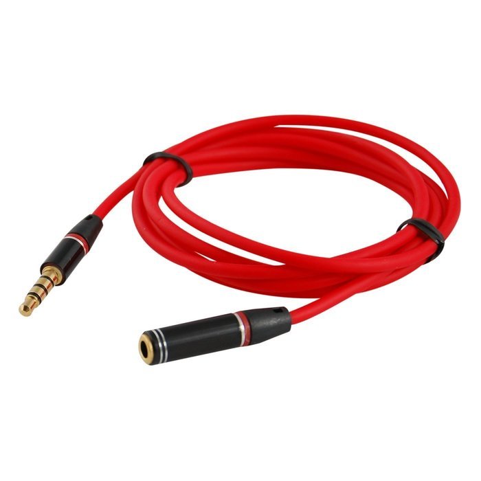 3.5 mm Stereo Audio Headphone Male to Female Extension Cable, Gold Plated Connectors (4 Feet)