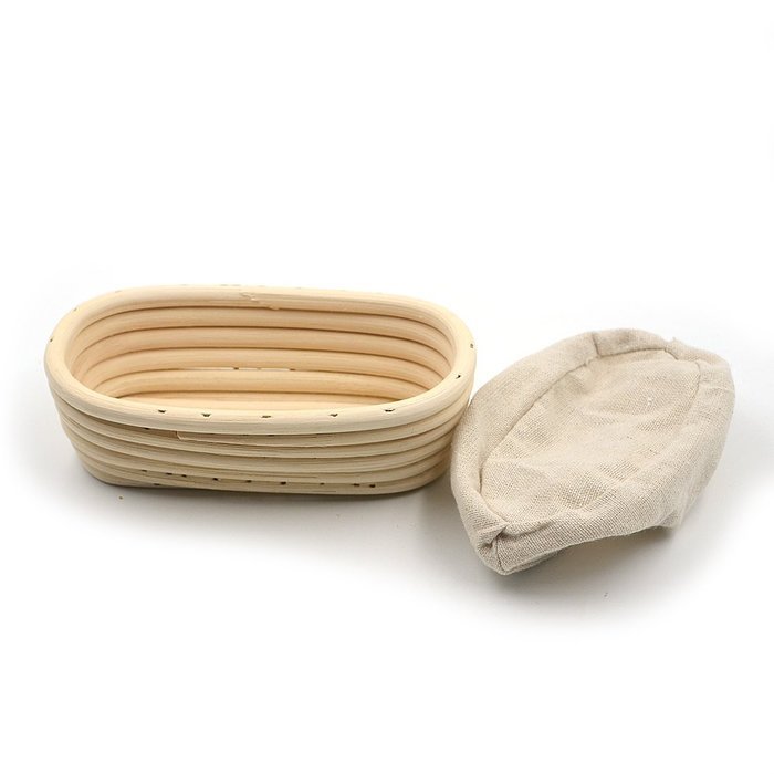 AngelaKerry 1pcs 25x25x8cm (1x1x0.3 inch) Square Banneton Brotform Square Bread Proofing Basket Handmade + Cloth... N8