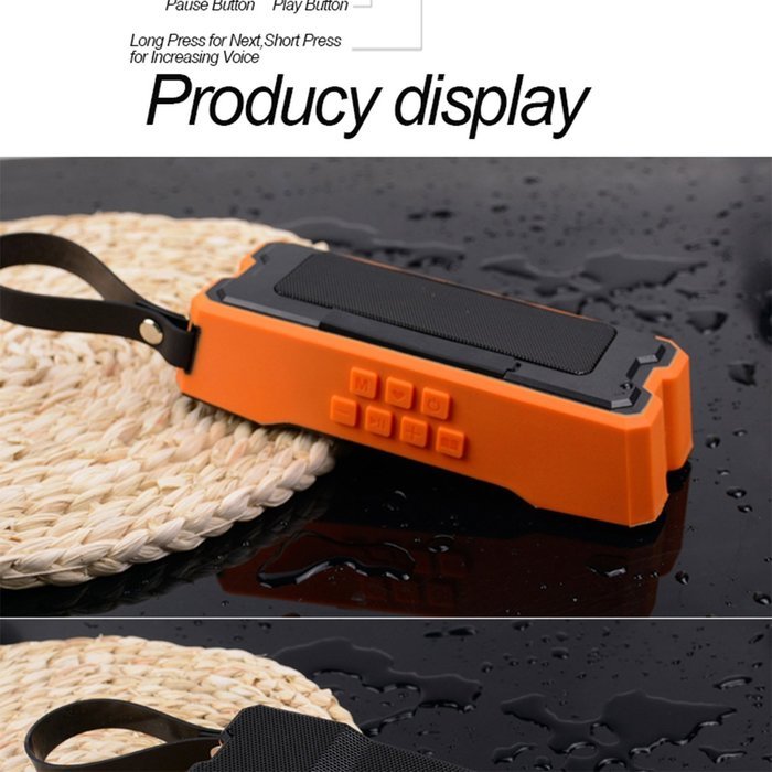 Waterproof WiFi Speaker, TEQStone Portable Wireless Speaker Music Player Louderspeaker with Bass and Microphone... N7