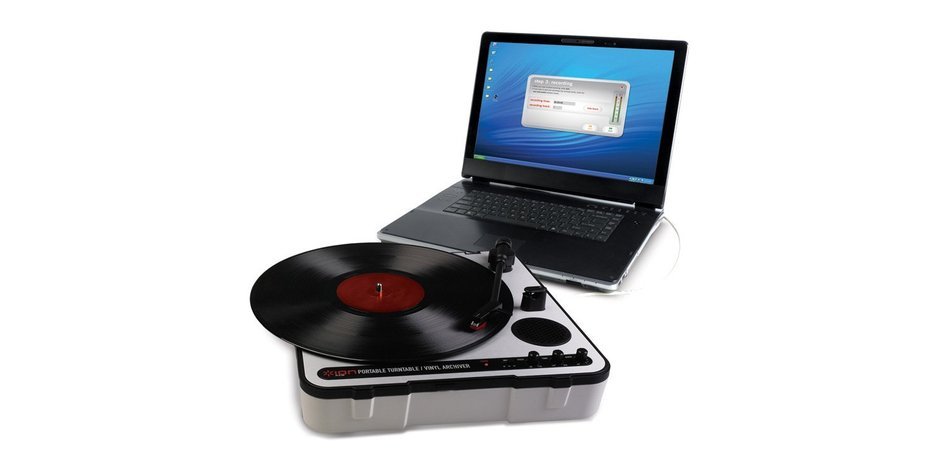 Ion Audio iPTUSB Portable USB Turntable with Software and Built-in Speaker N4