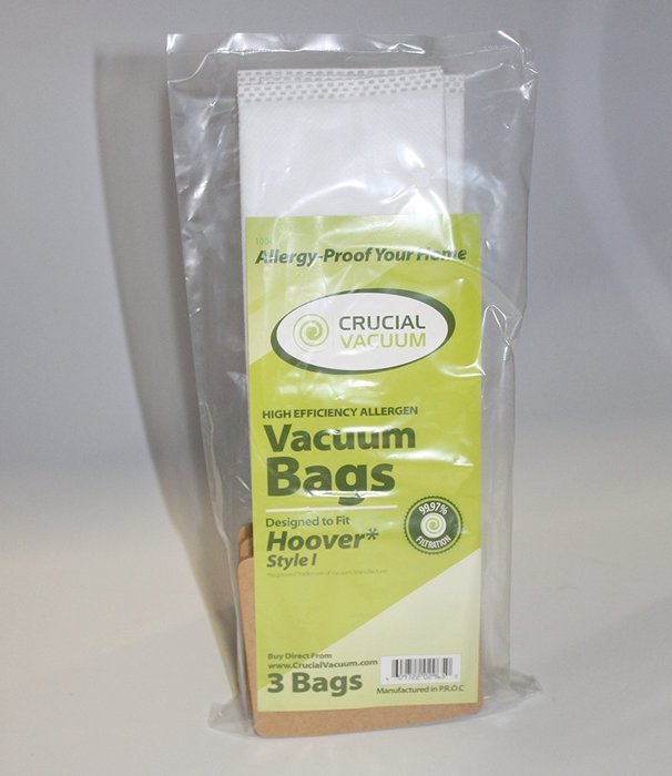 3 Hoover HEPA Style Type I High Efficiency Allergy Filtration Vacuum Bags; Compare to Hoover Platinum UH30010COM... N3