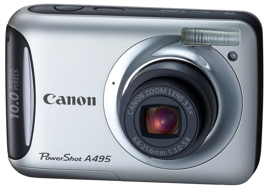 Canon PowerShot A495 10.0 MP Digital Camera with 3.3x Optical Zoom and 2.5-Inch LCD (Blue) N2