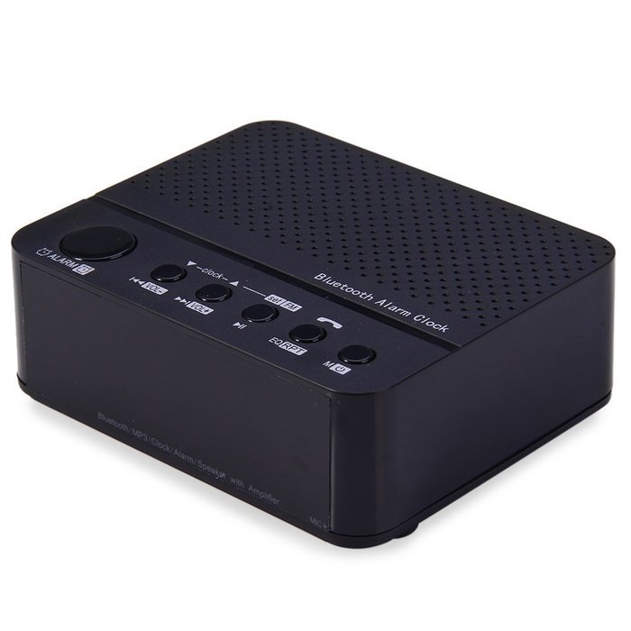 YOOYOO Portable Desktop Alarm Clock Bluetooth V2.1 Stereo Speaker Support FM Radio Handsfree AUX In TF Card with... N3