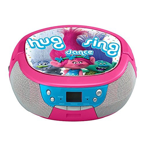Trolls DreamWorks Hug Sing Dance CD Player Stereo Boombox with AM/FM Radio N3
