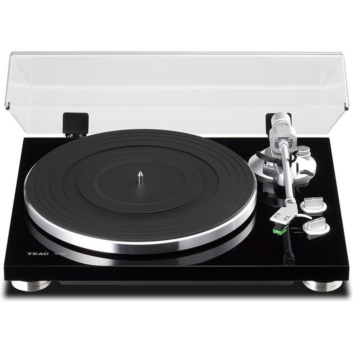 Teac 2-Speed Analog Turntable Black (6-TN-300-B) with RCA D4+ Vinyl Record Cleaning Fluid System & Audio-Technica... N4