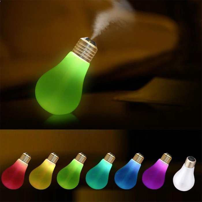 Alonea Lamp Humidifier Home Aroma LED Humidifier Air Diffuser Purifier Atomizer (White) N3