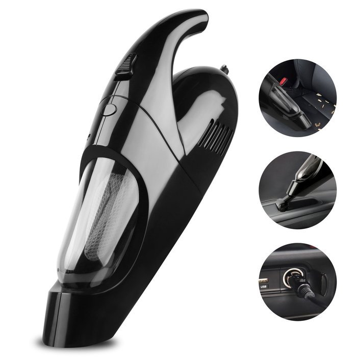 Car Vacuum Cleaner Funkoo Auto Vacuum Cleaner DC12-Volt Suction 3KPA Black Portable Cyclonic Handheld Vacuum Cleaner... N5