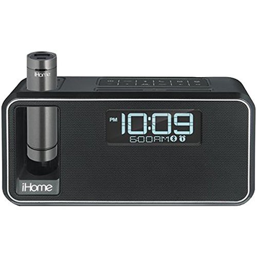 IHOME IKN105BC Dual-Charging Bluetooth(R) Stereo Alarm Clock Radio/Speakerphone with NFC & Removable Power (Black)