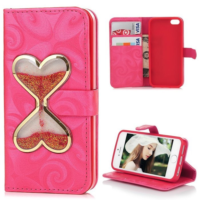 iPhone SE Case, iPhone 5/5S Case,YOKIRIN Stand Wallet Premium PU Leather with Handmade Flowing Glitter Liquid... N50