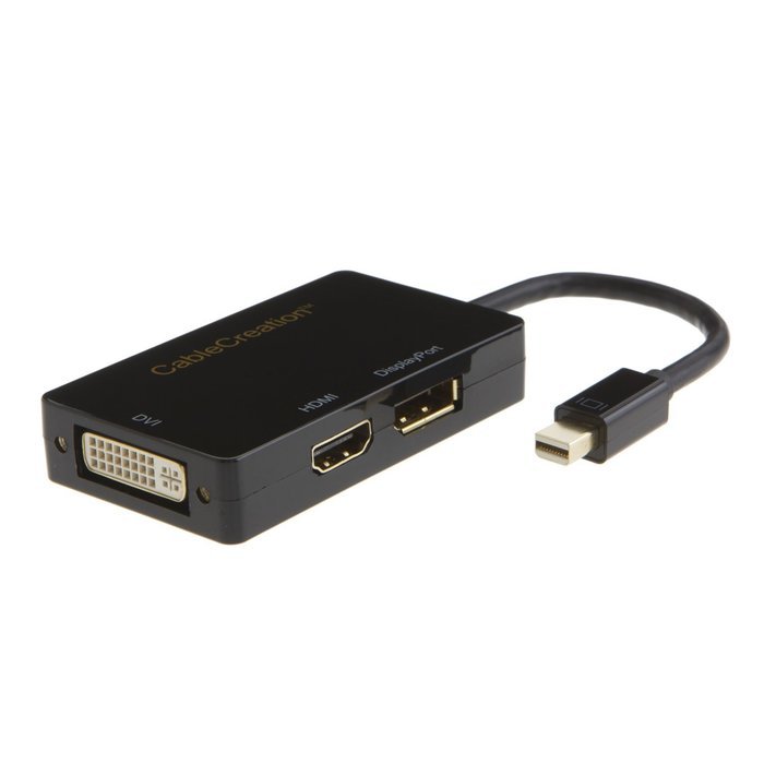 Mini DP to HDMI VGA Adapter, 2-in-1 (Two-In-One) Mini DisplayPort (Thunderbolt compatible) to HDMI/VGA converter... N17