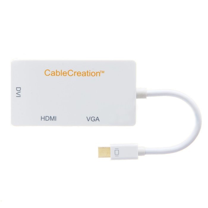 Mini DP to HDMI VGA Adapter, 2-in-1 (Two-In-One) Mini DisplayPort (Thunderbolt compatible) to HDMI/VGA converter... N19