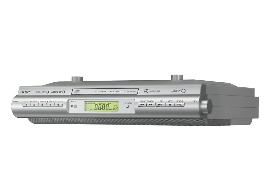 Sony ICFCDK50 Under Cabinet Kitchen CD Clock Radio N2