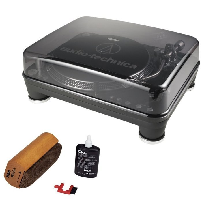 Audio-Technica AT-LP1240-USB Professional DJ Turntable With RCA Turntable Cleaning System N2