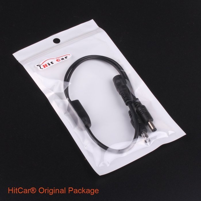 HitCar 1 to 2 Power Adapter Splitter Cable 12V 24V DC for CCTV Parking Camera Car Monitor N5