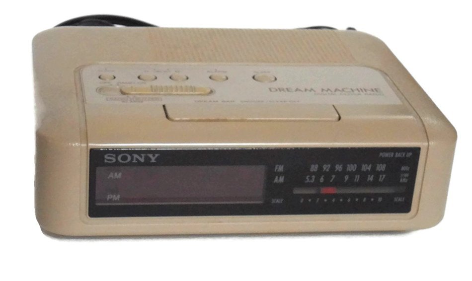 Sony Dream Machine Icf-c240 Digital Alarm Clock Radio Vintage 1980's Am/fm Beige N2