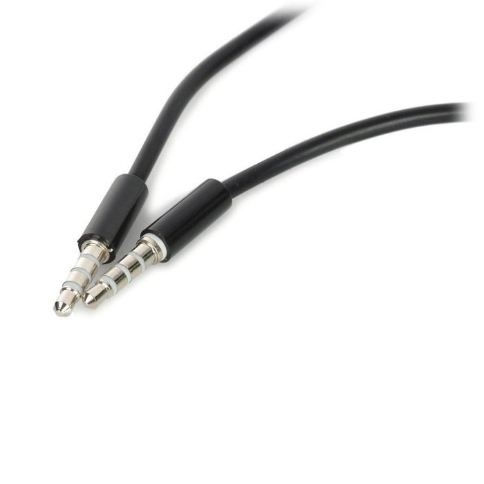 Conwork 2-Pack 3.5mm 4-Pin Universal Male to Male Auxiliary Extension Audio Stereo Cable Cord for Headphones -... N7