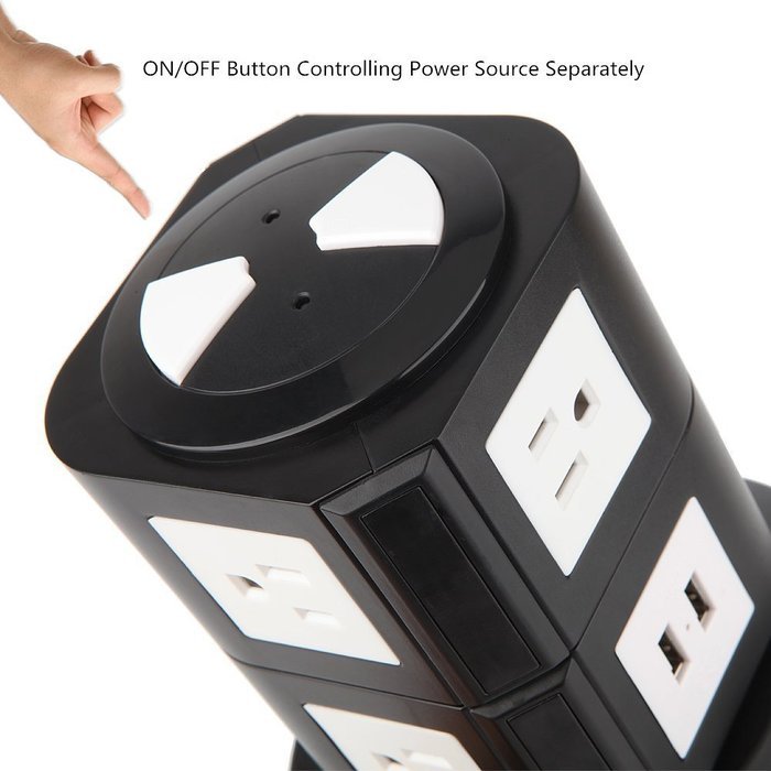 Power Strip, Safemore Smart 6-Outlet with 4-USB Surge Protection Power Socket 4000W 110-250V Worldwide Voltage... N9