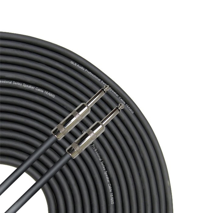 GLS Audio 100 Feet Speaker Cable 16AWG Patch Cords - 100 ft 1/4 Inch to 1/4 Inch Professional Speaker Cables 100...