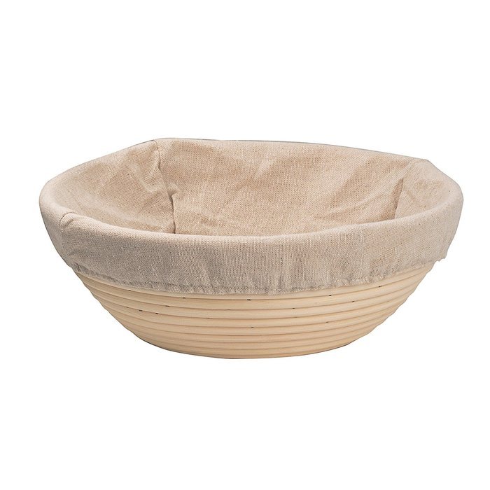 DOYOLLA 1pcs 8.5" Round Banneton Brotform Bread Dough Proofing Rising Rattan Basket & Liner N6