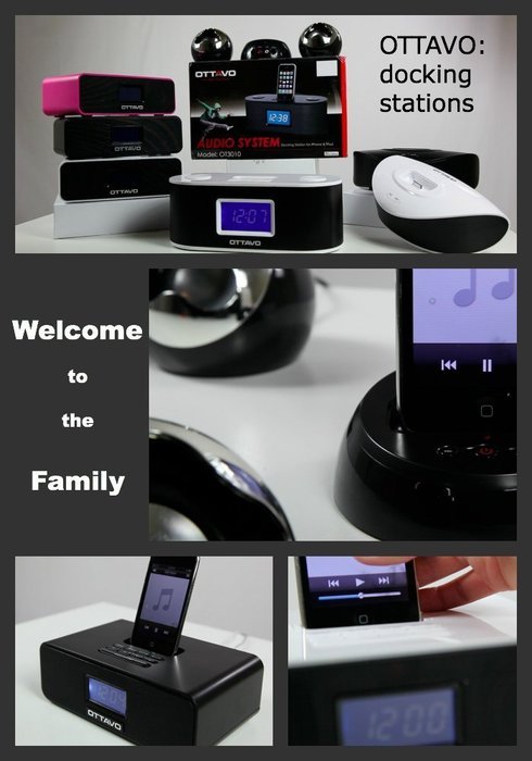 Ottavo OT3040w 30-Pin Audio System & Alarm Clock FM Raido for iPod w/ Remote control - White Color N3