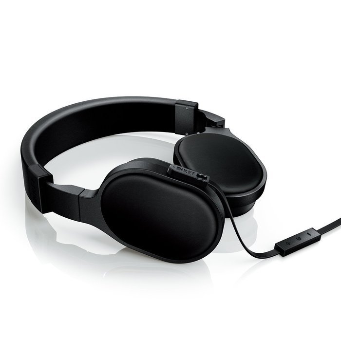 Audio Technica Turntable and KEF M400 Hi-Fi On-Ear Headphones Black ATLP60BTBK N2