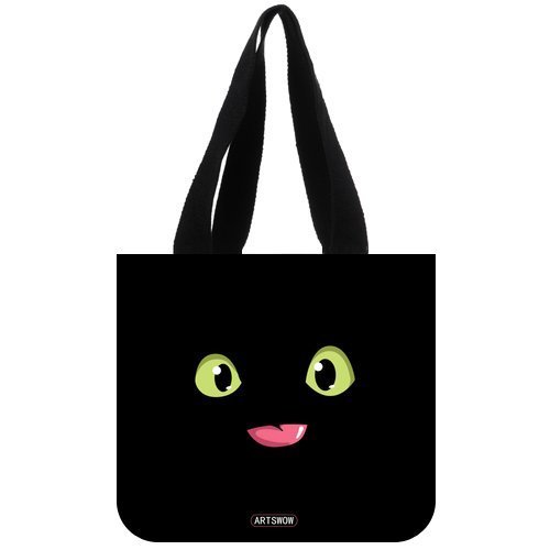 ARTSWOW Dragons Toothless How To Train Your Dragon Custom Personalize Cotton Canvas Tote Bag(2 Sides) N8