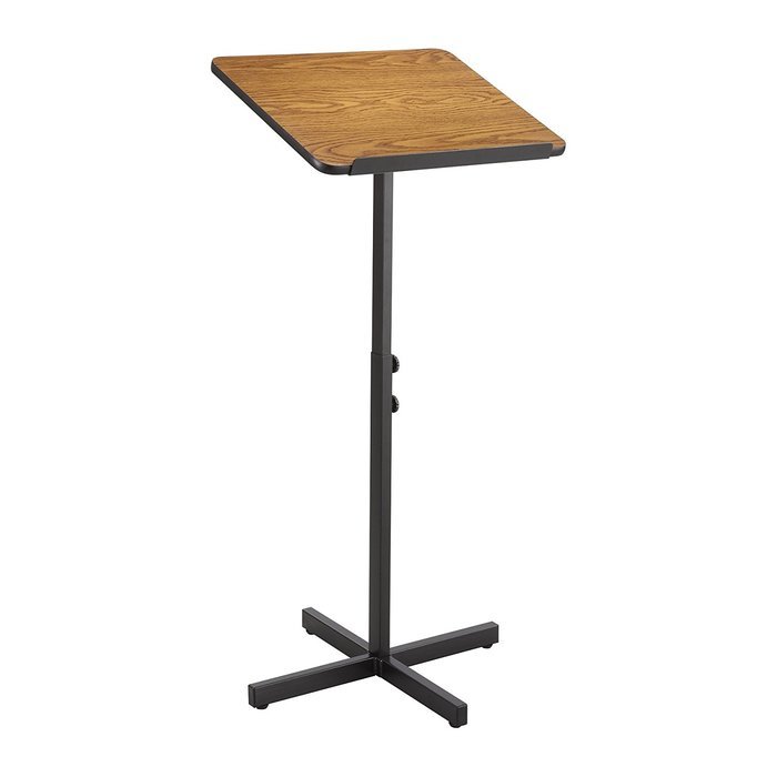 Safco Products 8921MH Adjustable Speaker Lectern Stand, Mahogany N3