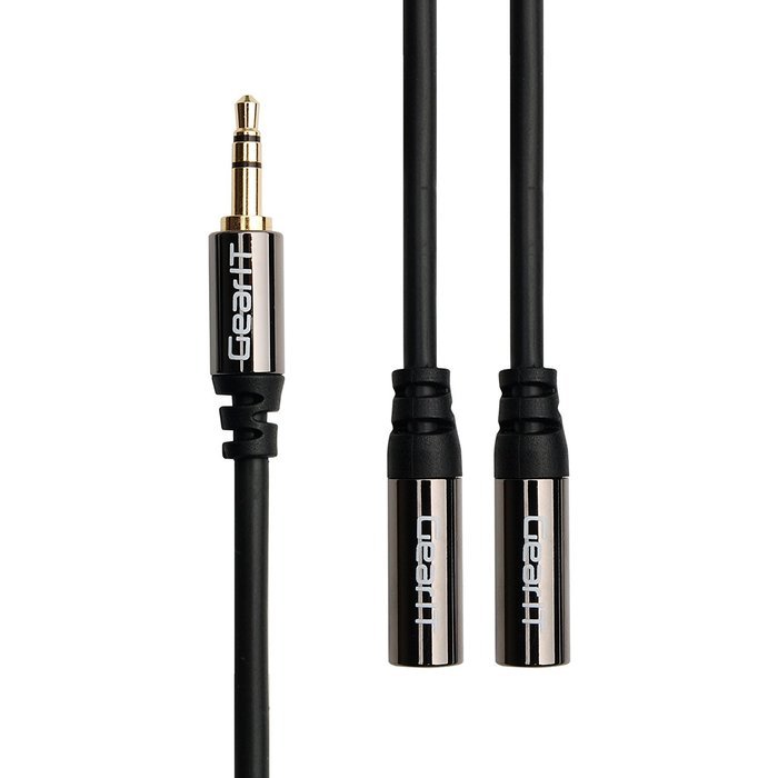 GearIT Pro Series Gold Plated 3.5mm Auxiliary Audio Stereo Y Headphone Splitter Extension Male to Female Cable... N10