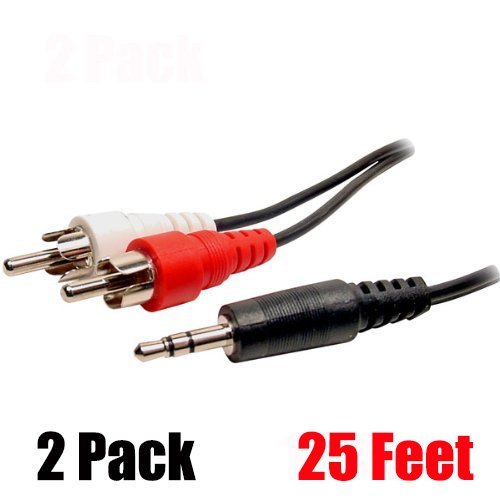 iMBAPrice&reg; 50 Feet 3.5mm Stereo Male to Two RCA Male Splitter Cable N4