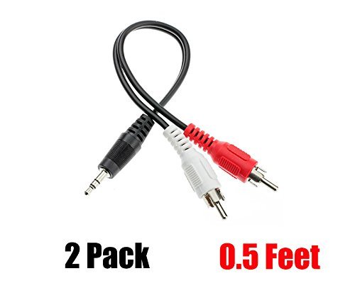 iMBAPrice&reg; 50 Feet 3.5mm Stereo Male to Two RCA Male Splitter Cable N5