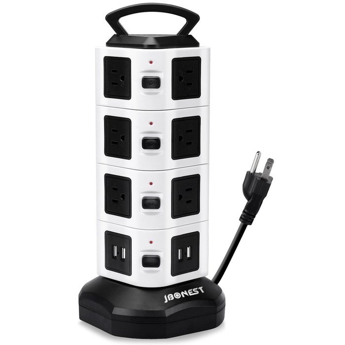 JBonest 16 Outlet Surge Protector Power Strip with 4 Port USB Charging Ports Multiple USB Output Surge Overload... N3