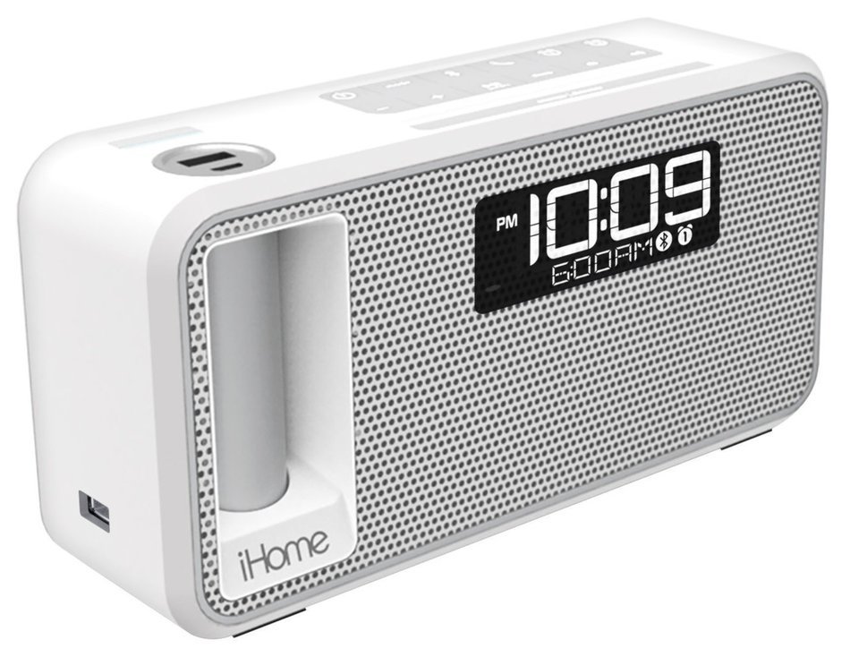 iHome All in One Compact Bluetooth Wireless Dual Alarm Clock with Large Easy to Read Backlit LCD Display Plus... N5
