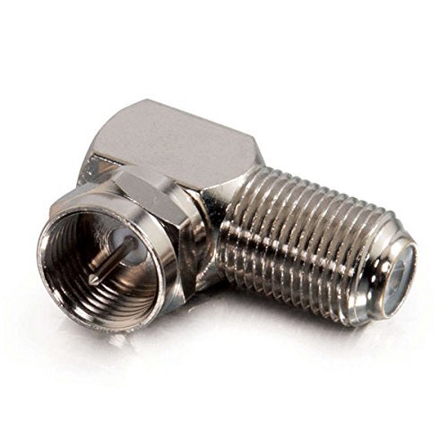 Cables to Go 40669 Right Angle F-type Adapter (Silver), 10 pk N2