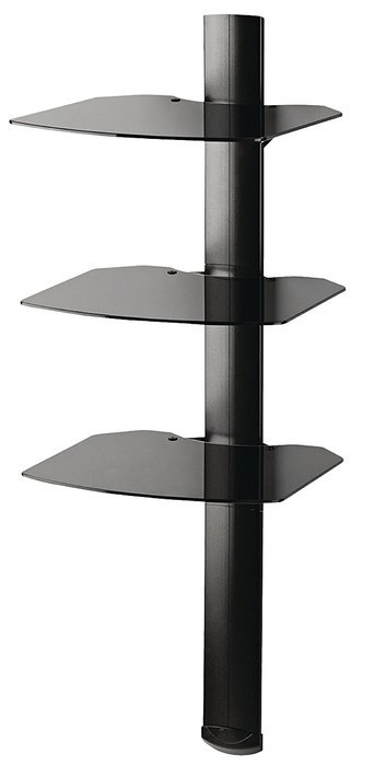 OmniMount Tria 3 Shelf Wall System, Black N8
