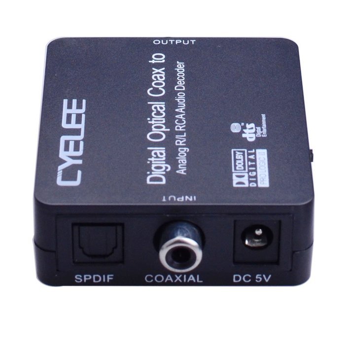 Cyelee Digital to Analog Audio Converter,Volume control,Optical Coaxial Input Switching,192kHz/24bit,RCA L/R 3.5mm... N5