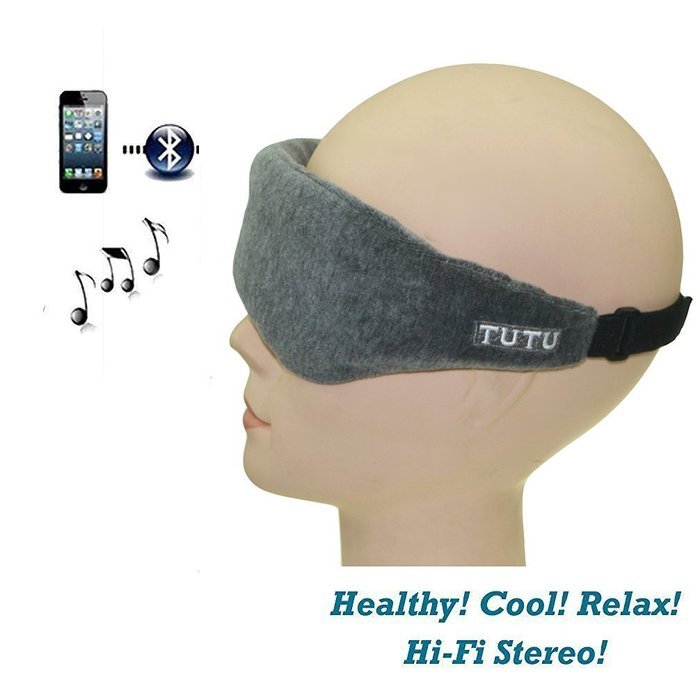 Suofule Wireless Bluetooth Velvet Silk Eye Mask Sleeping Masks Stereo Shelf Systems (Pink) N10