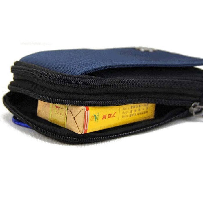 liangdongshop Casual Water Resistant Oxford Waist Pack Phone Sleeve Chest Pouch(Sapphire Blue) N16