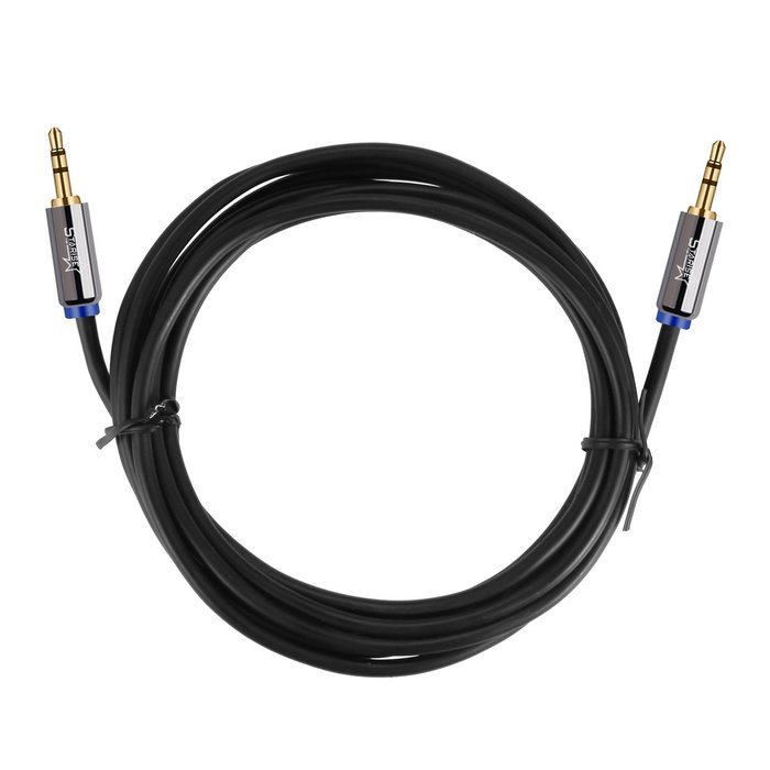 Starise Aux Cable 90 Degree 10 Feet - 3.5mm Male to Male Right Angle Stereo Audio Cable - Black N10
