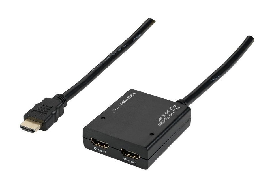 Kanex Pro HD2PTBSP ProBar 1x2 High Bandwidth HDMI Splitter with 3D and 4K Cinema resolutions N2