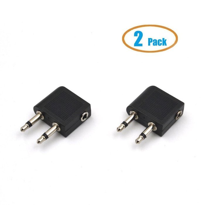 Electop 2 Pack 3.5mm 2 Male to 1 Female Headphone Jack Socket Audio adapter
