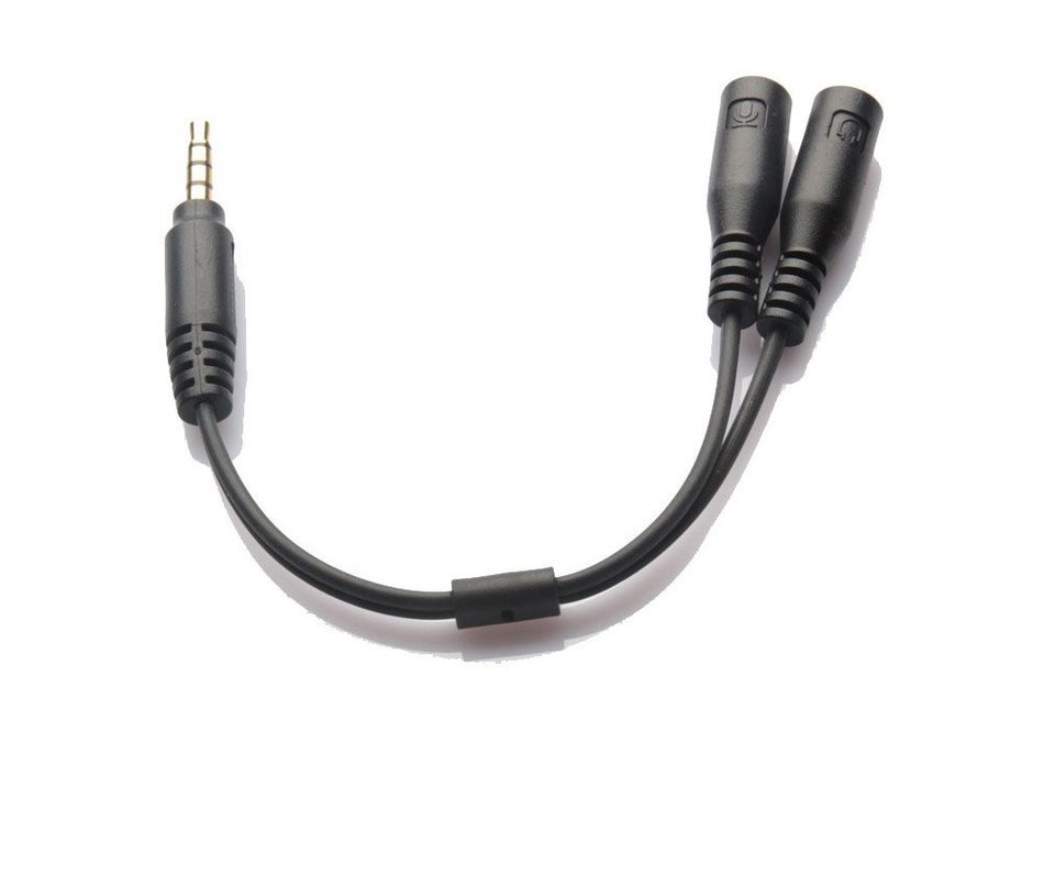 Conwork White 3.5mm Audio Jack Stereo Headphone Splitter Cable Adapter for iPhone iPad iPod N4
